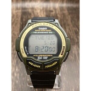 Vintage New 1995 CASIO DB-34H (1600) Data Bank Telemo 30 Mens 42mm Digital Watch